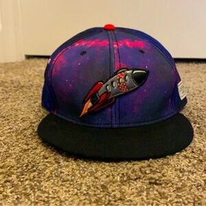 Space-Themed Cap with Houston Rockets Design
